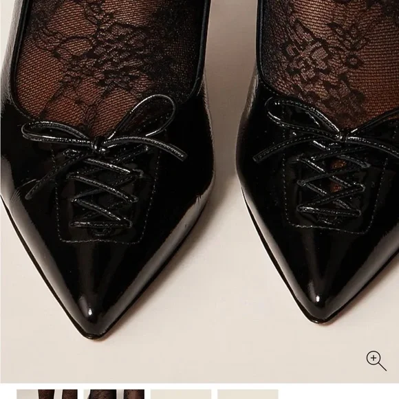 NWT J. Crew Made-in-Italy Colette lace-up slingback pumps in leather - Picture 3 of 11